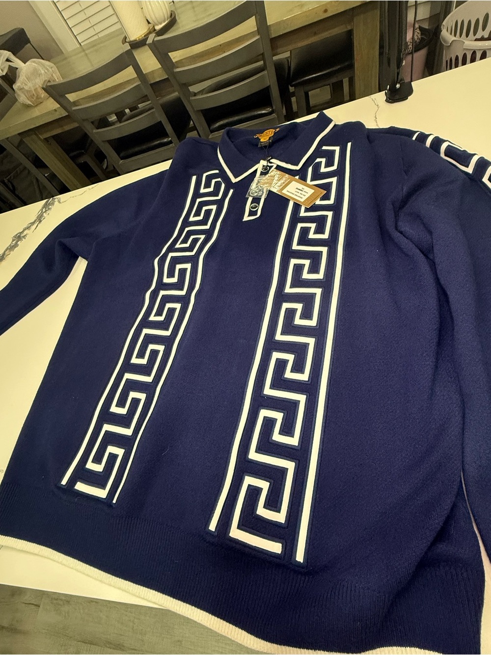 Prestige Original  Luxury Black & White Sweater 4XL